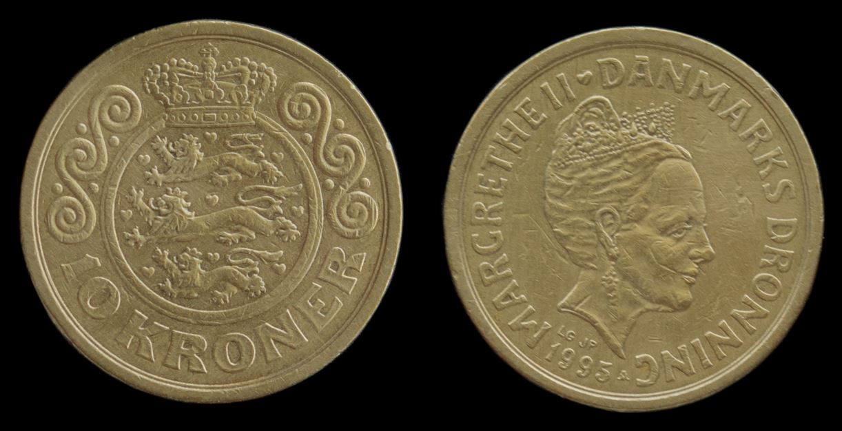 Moeda 10 Kroner 1995