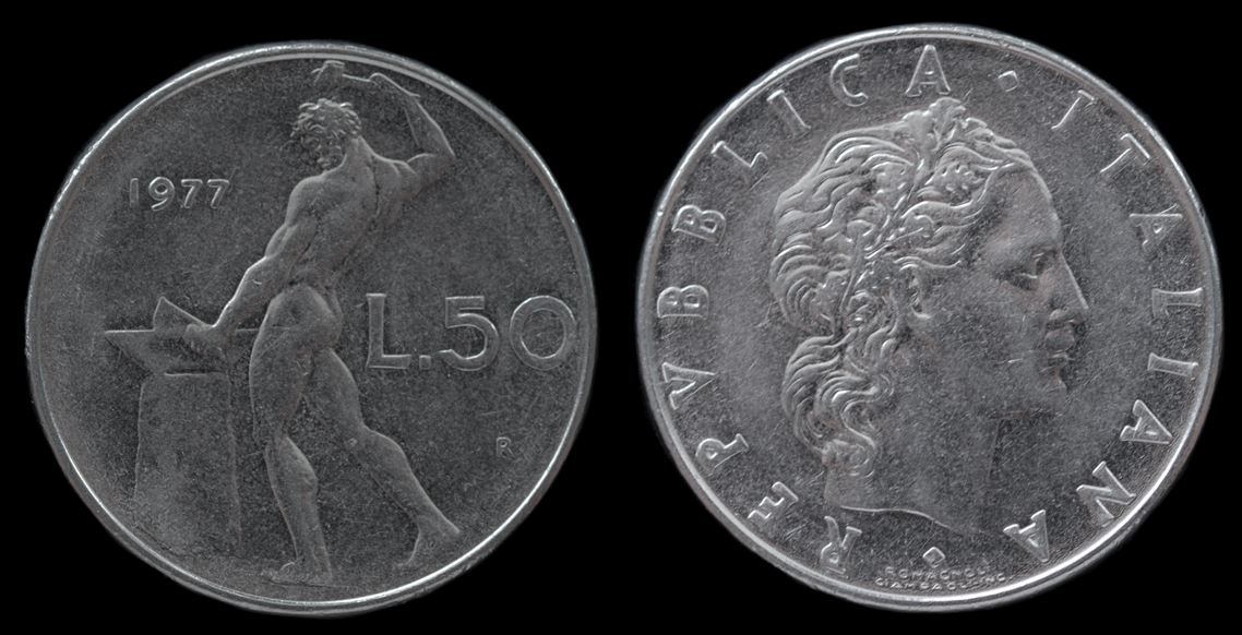 Moeda 50 Liras 1977