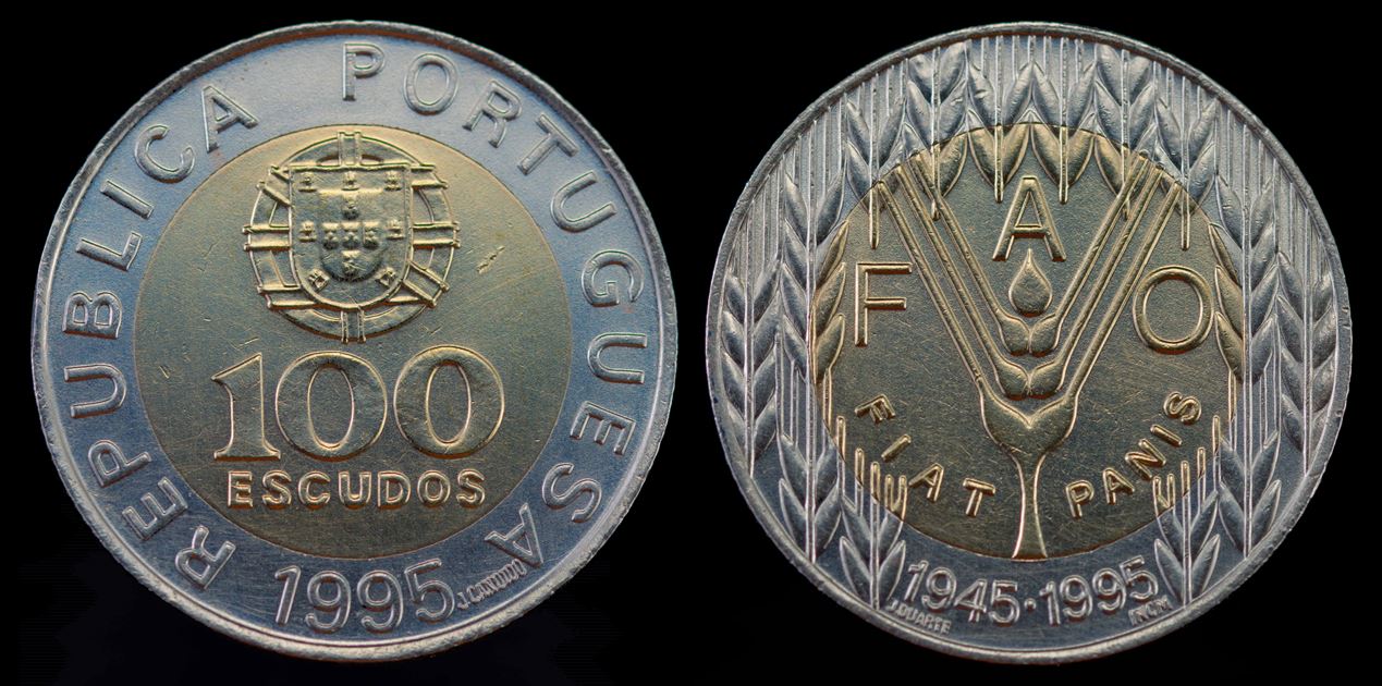 Moeda 100 escudos 1995 - FAO