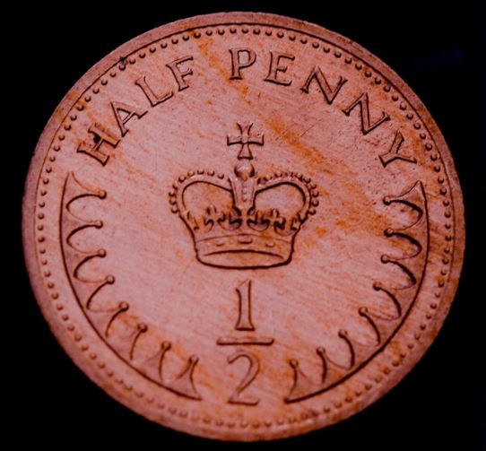 Moeda Half Penny de 1982