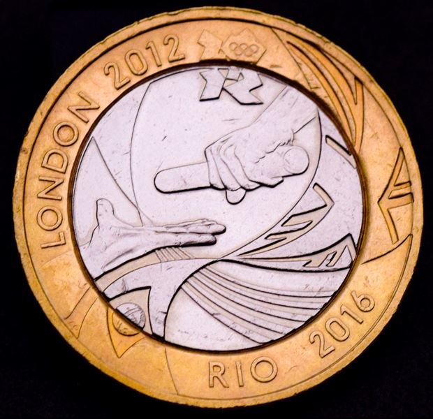 Moeda 2 Libras (Pounds) de 2012 - Olimpíadas Rio