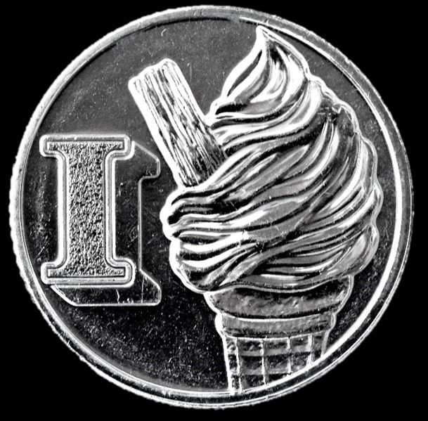 Moeda 10 Pence Série Alfabeto Letra I de 2018 - Ice Cream Cone