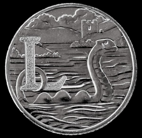 Moeda 10 Pence Série Alfabeto Letra L de 2018 - Loch Ness Monster