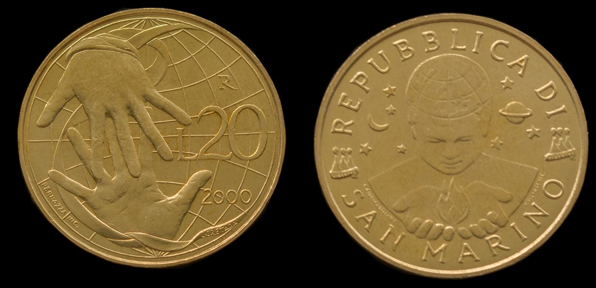Moeda 20 Liras 2000