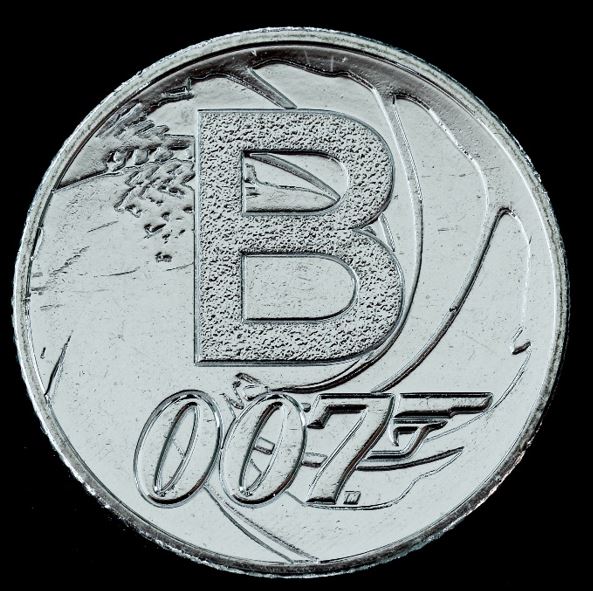 Moeda 10 Pence Srie Alfabeto Letra B de 2018 - James Bond