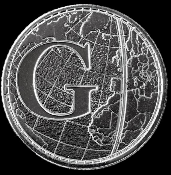 Moeda 10 Pence Srie Alfabeto Letra G de 2018 - Greenwich